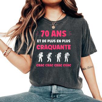 Crac Humour Fatigue Craquante 70 Ans Age Anniversaire 70 Ans T-shirt oversize confortable pour femme - Cadeauxyz
