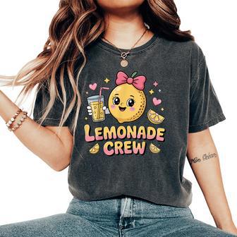 Cute Lemonade Day Crew Kawaii Girls Women's Oversized Comfort T-Shirt - Thegiftio