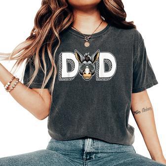 Dad Costume Donkey Sunglasses Father's Day Owner Lover Women's Oversized Comfort T-Shirt - Thegiftio UK