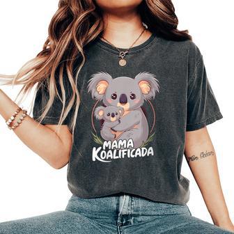Día De La Madre Koalificada Mamá Hija Hijo Madre Cuello Camiseta extragrande cómoda para mujer - Regaloses