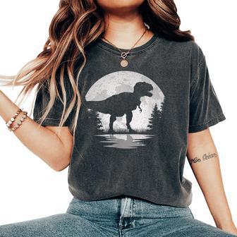 Dinosaur Moon Vintage T-Rex Dino Lover Women Women's Oversized Comfort T-Shirt - Thegiftio UK