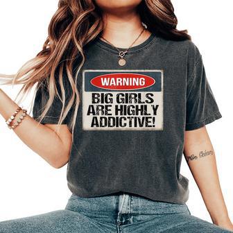 Divertente Avvertimento Grandi Ragazzeono Altamente Avvincente Retroegno T-shirt comoda oversize da donna - Novitaregali