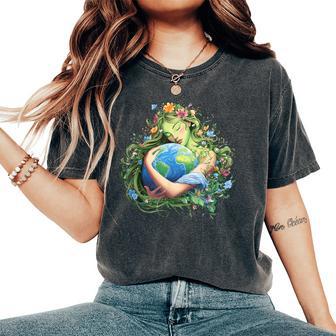 Earth Day 2026 Green Mother Nature Planet Girls Women's Oversized Comfort T-Shirt - Thegiftio UK