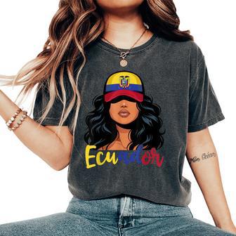 Ecuadorian Girl Ecuador Flag Proud Ecuatoriana Women Women's Oversized Comfort T-Shirt - Thegiftio UK