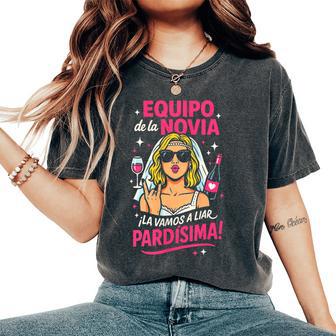 Equipo De La Novia Despedida Deoltera Divertida Humor In Mangas Camiseta extragrande cómoda para mujer - Regaloses