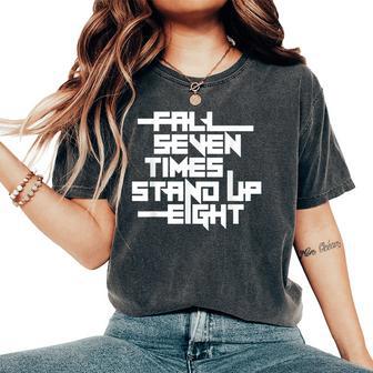 Falleven Timestand Up Eight インスピレーションスローガン レディースオーバーサイズコンフォートTシャツ - Kawaiitshirt