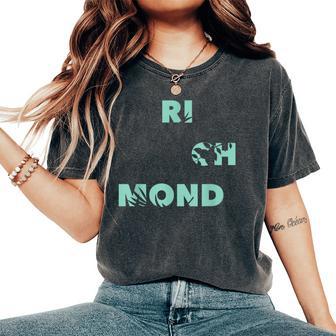 Flower Citytati Uniti D'america Richmond T-shirt comoda oversize da donna - Novitaregali