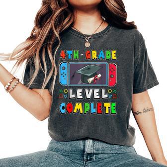 Fourth Grade Level Complete Last Day Of School Graduate Boys Women's Oversized Comfort T-Shirt - Thegiftio UK