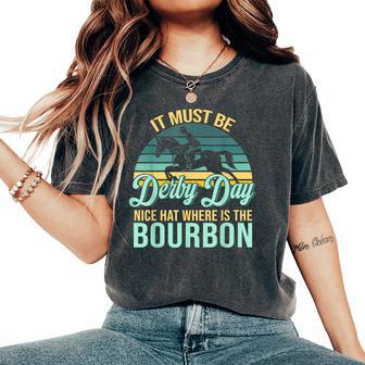 Derby Day Vintage Horse Racing For Women Women's Oversized Comfort T-Shirt - Monsterry
