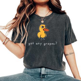 Duck Got Any Grapes Summer Humor Women's Oversized Comfort T-Shirt - Thegiftio UK