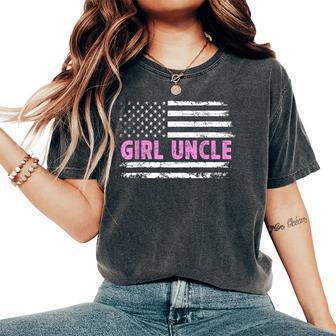 Girl Uncle Of Girls Us Flag Girls Uncle Women's Oversized Comfort T-Shirt - Thegiftio UK