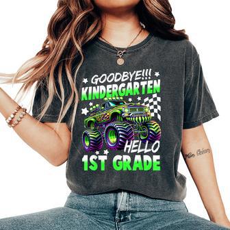 Goodbye Kindergarten Hello 1St Grade Monster Truck Boy Kids Women's Oversized Comfort T-Shirt - Thegiftio UK