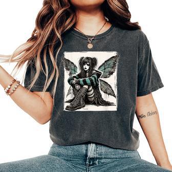 Goth Girl Cute Grunge Gothic Fairy Goth Emo Girl Women's Oversized Comfort T-Shirt - Thegiftio UK