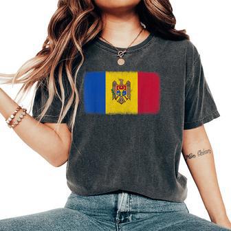 Grafica Bandiera Moldavia Per Uomini Donne Bambini T-shirt comoda oversize da donna - Novitaregali