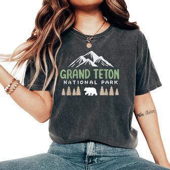 Grand Teton National Park Us Wyoming Mountain Kids Women's Oversized Comfort T-Shirt - Thegiftio UK
