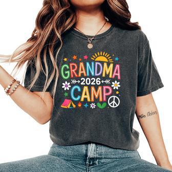Grandma Camp 2026 Family Vacation Summer Camping Crew Kids Women's Oversized Comfort T-Shirt - Thegiftio UK