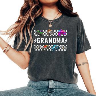 Grandma Retro Monster Truck Family Crew Birthday Matching Women's Oversized Comfort T-Shirt - Monsterry