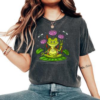 Grenouille Hippie Zen Yoga Méditation Animal Drôlepirituel T-shirt oversize confortable pour femme - Cadeauxyz