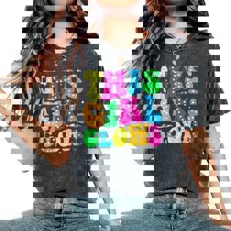 Groovy This Girl Glows For Girls Women's Oversized Comfort T-Shirt | Seseable CA