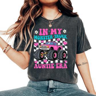 Groovy In My Monster Truck Auntie Era Monster Truck Aunt Women's Oversized Comfort T-Shirt - Thegiftio UK