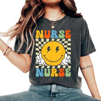 Groovy Nurse For Smile Face Nursing Women's Oversized Comfort T-Shirt - Thegiftio UK