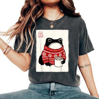 Grumpy Frog Japanese Kids Christmas Women's Oversized Comfort T-Shirt - Thegiftio
