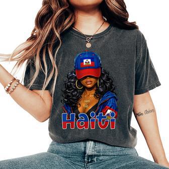 Haitian Girl Flag Day Haiti Independence Day Woman Women's Oversized Comfort T-Shirt | Seseable UK