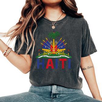 Happy Haitian Flag Day Outfit Kids Proud Haiti Women's Oversized Comfort T-Shirt - Thegiftio UK
