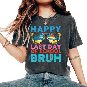 Happy Last Day Of School Bruh Cute Sunglass Kids Boys Girls Women's Oversized Comfort T-Shirt - Thegiftio UK