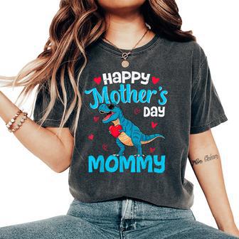 Happy Mother's Day Mommy T Rex Dinosaur For Son Toddler Boys Women's Oversized Comfort T-Shirt - Thegiftio UK