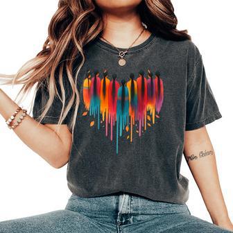 Heart Watercolor Native American Heritage Month Women's Oversized Comfort T-Shirt - Thegiftio UK
