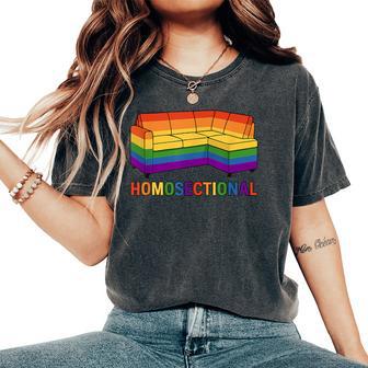Homosectional Lgbt Gay Pride Rainbow Flag Ally Women's Oversized Comfort T-Shirt - Thegiftio UK
