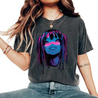 Horror Anime Waifu Girl Japanese Vampire Graphic Women's Oversized Comfort T-Shirt - Thegiftio