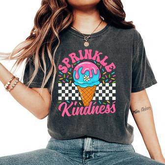 Ice Cream Sprinkle Kindness Ice Cream Lover Girls Boys Women's Oversized Comfort T-Shirt - Thegiftio UK