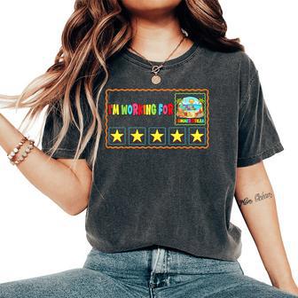 I'm Working For Summer Break Last Day Of School Teacher Women's Oversized Comfort T-Shirt - Thegiftio UK