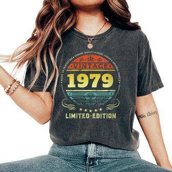 Intage 1979 Edición Limitada 1979 De Cumpleaños Cuello Camiseta extragrande cómoda para mujer - Regaloses
