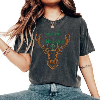 Jaegermeister Meister Deer Family Dad Mum Cheeky レディースオーバーサイズコンフォートTシャツ - Kawaiitshirt