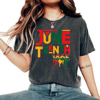 Junenth 1865 African American Freedom Women's Oversized Comfort T-Shirt - Thegiftio UK