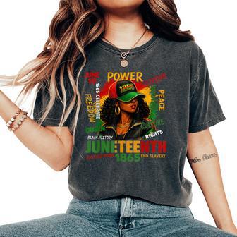 Junenth 1865 Black Girls African American Women's Oversized Comfort T-Shirt - Thegiftio UK