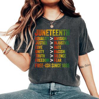 Junenth Freeish Since 1865 Black History Family Women's Oversized Comfort T-Shirt - Thegiftio UK