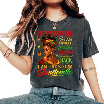 Junenth Girls Black African America Freedom Women's Oversized Comfort T-Shirt - Thegiftio UK