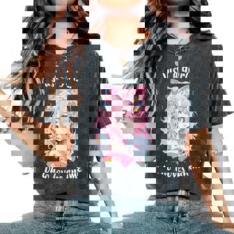 Just A Girl Who Loves アニメ カワイイ漫画 日本語 長袖tシャツ レディースオーバーサイズコンフォートTシャツ - Kawaiitshirt