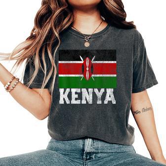 Kenyan Kenya Bandiera Famiglia Orgoglio Paese Nazione Uomini Donne Regalo T-shirt comoda oversize da donna - Novitaregali
