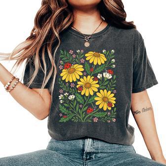 Ladybug Flower Cottagecore Cute Ladybug Women's Oversized Comfort T-Shirt - Thegiftio UK