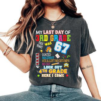 My Last Day Of 3Rd Grade Look Out 4Th Grade Here I Come Fun Women's Oversized Comfort T-Shirt - Thegiftio UK