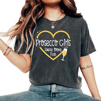 Le Ragazze Del Proseccoi Divertono Di Più T-shirt comoda oversize da donna - Novitaregali