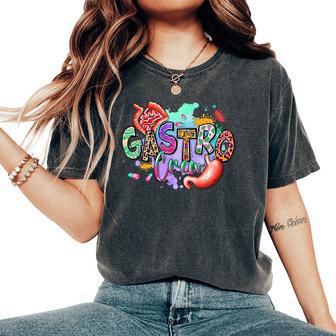 Leopard Gastro Crew Vintage Gastroenterology Nurse Women's Oversized Comfort T-Shirt - Thegiftio UK