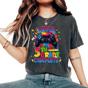 Level 5Th Grade Fifth Complete Gaming Graduation Last Day Women's Oversized Comfort T-Shirt | Seseable UK