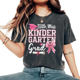 Lil Miss Kindergarten Grad Graduation Last Day Of School Women's Oversized Comfort T-Shirt - Thegiftio UK
