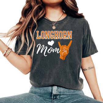 Longhorn Mom Heart Souvenir For Women Women's Oversized Comfort T-Shirt | Mazezy